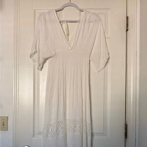 Elegant White Midi Dress